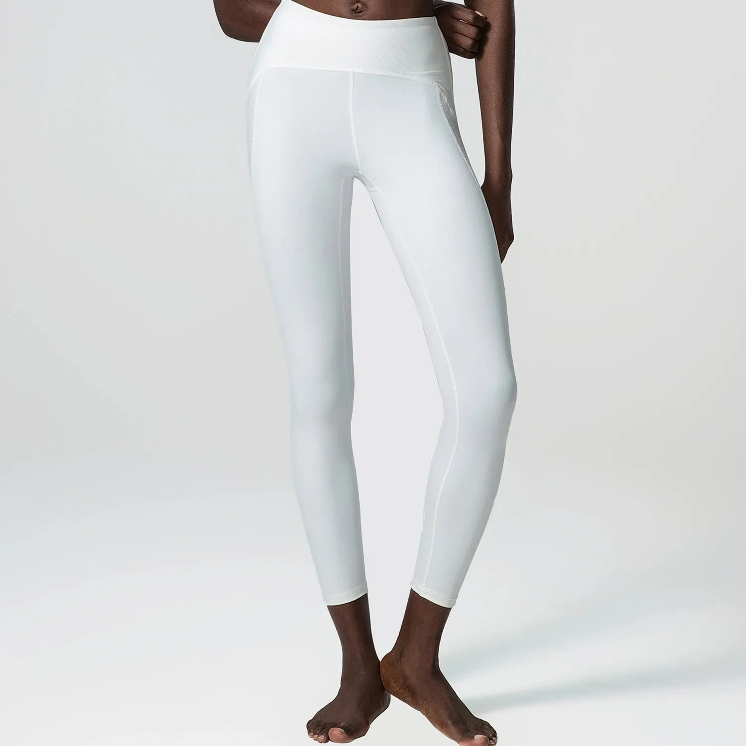 Rib Sporty Leggings High Waist Tummy Control Fitness Pants