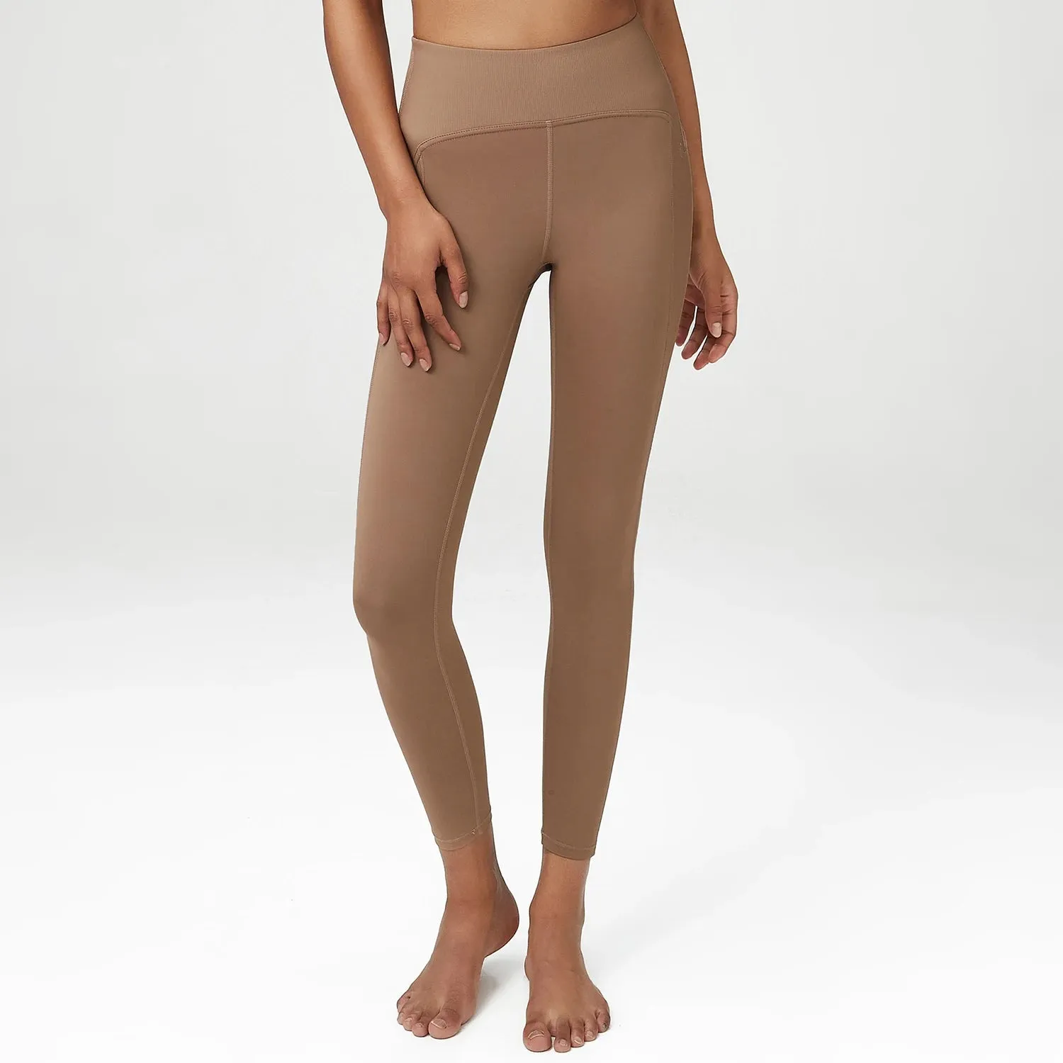 Rib Sporty Leggings High Waist Tummy Control Fitness Pants