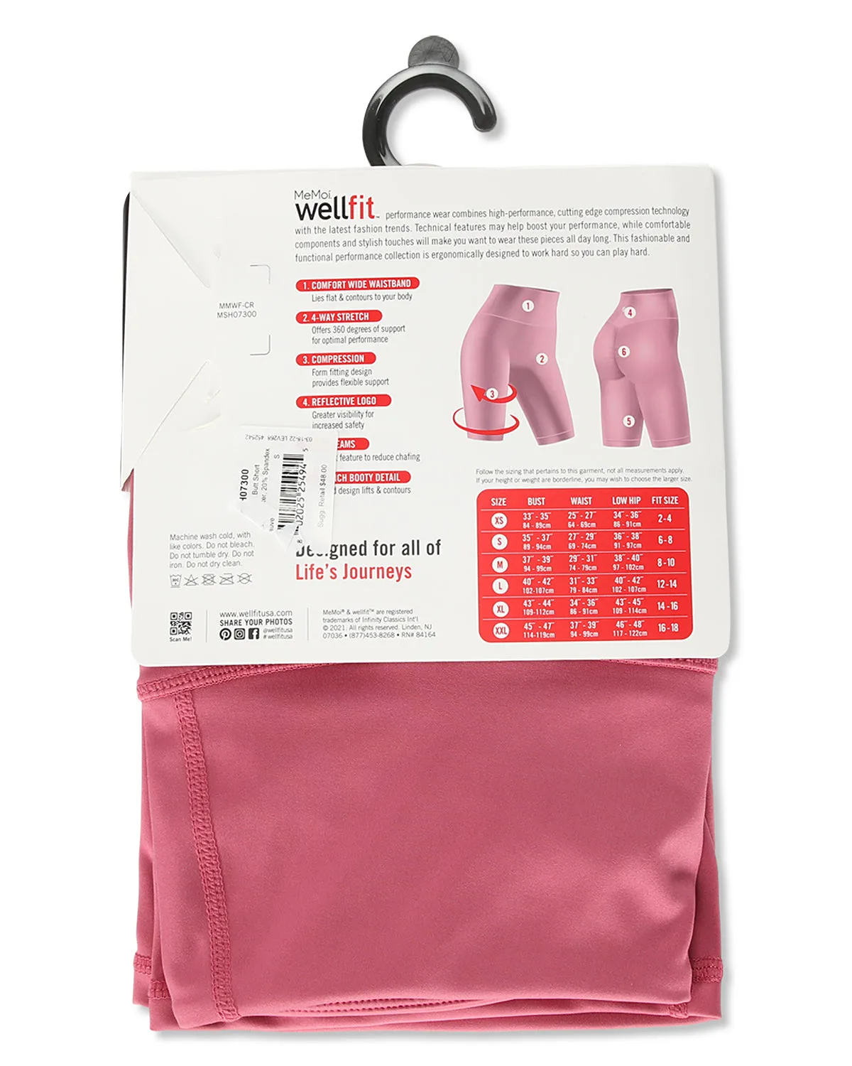 Scrunch Butt Stitch Bum Enhancing Knee Length Athletic Short