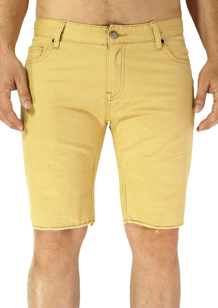 Slim Leg Cut-Off Short (Gold Khaki)