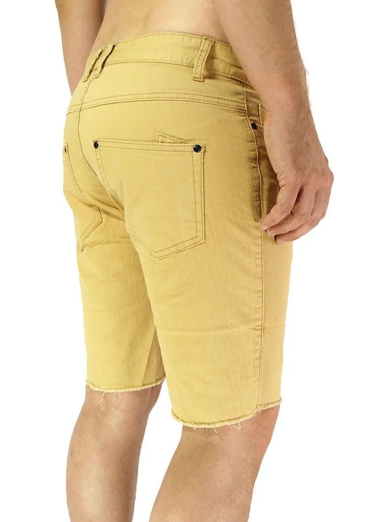 Slim Leg Cut-Off Short (Gold Khaki)