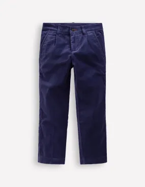 Smart Pleated Trousers-College Navy