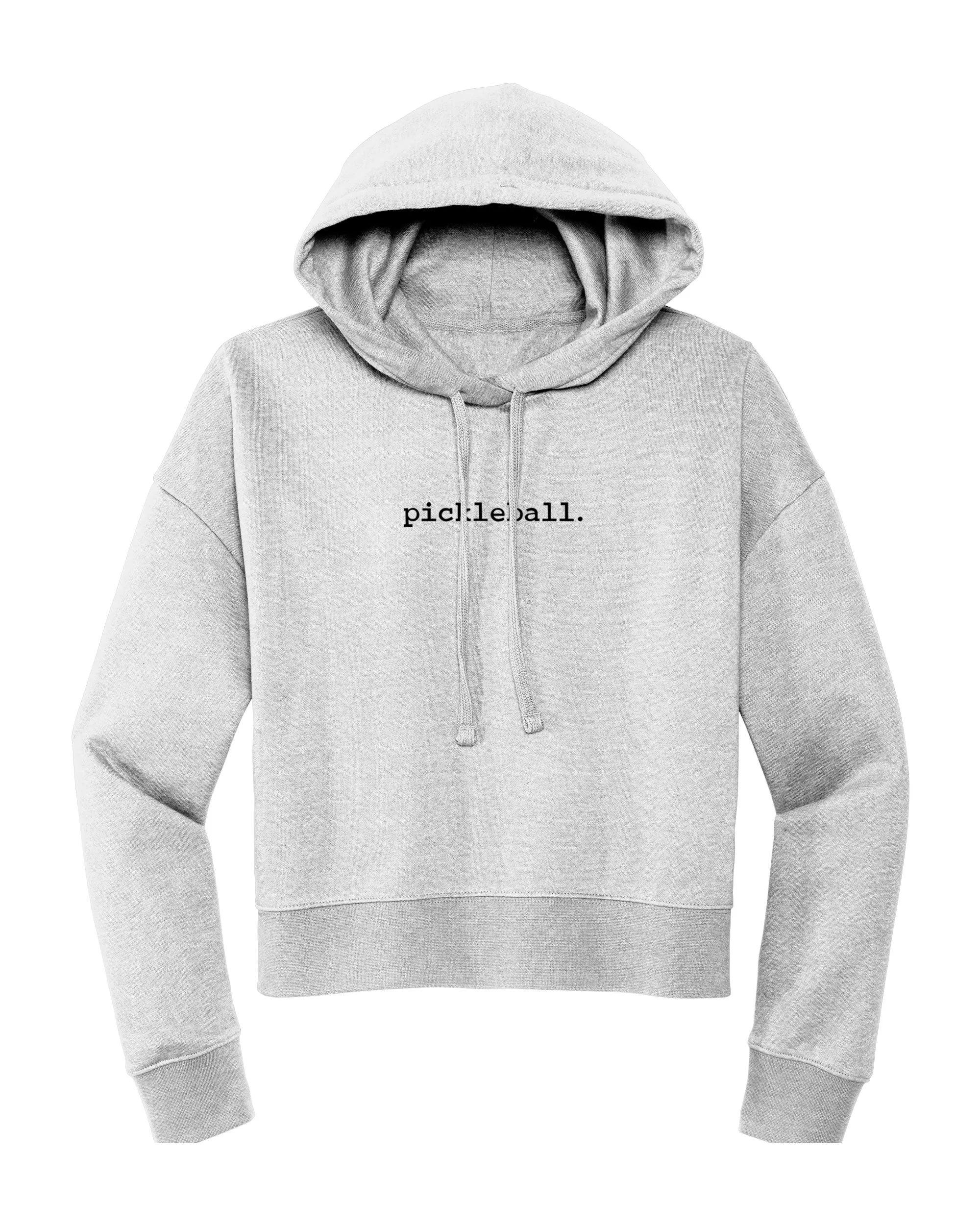 Statement Pickleball Crop Hoodie Women's Heather Grey