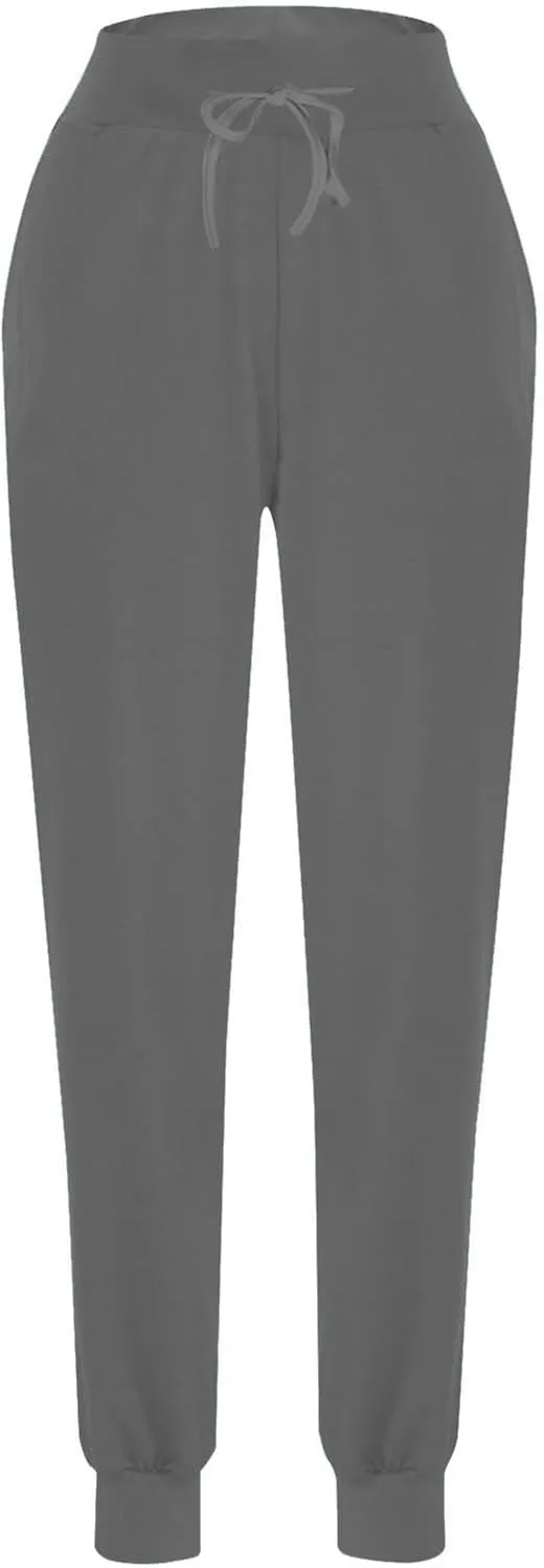 Sweatpants for Women Petite Cinch Bottom Drawstring Elastic Waist Athletic Yoga Joggers Lounge Pants with Pockets