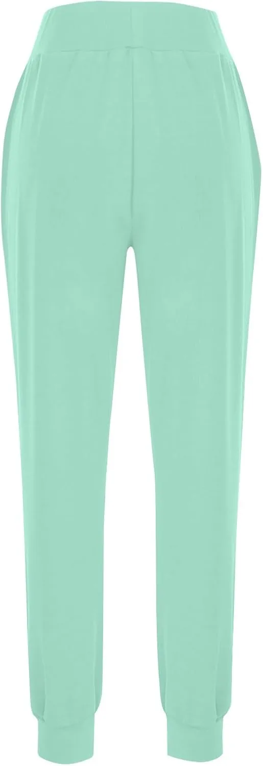 Sweatpants for Women Petite Cinch Bottom Drawstring Elastic Waist Athletic Yoga Joggers Lounge Pants with Pockets