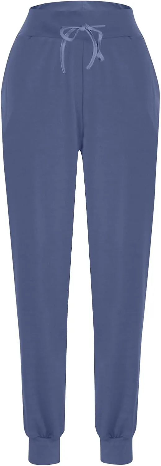 Sweatpants for Women Petite Cinch Bottom Drawstring Elastic Waist Athletic Yoga Joggers Lounge Pants with Pockets