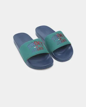 Tommy Jeans Varsity TJ Pool Slides Rural Green
