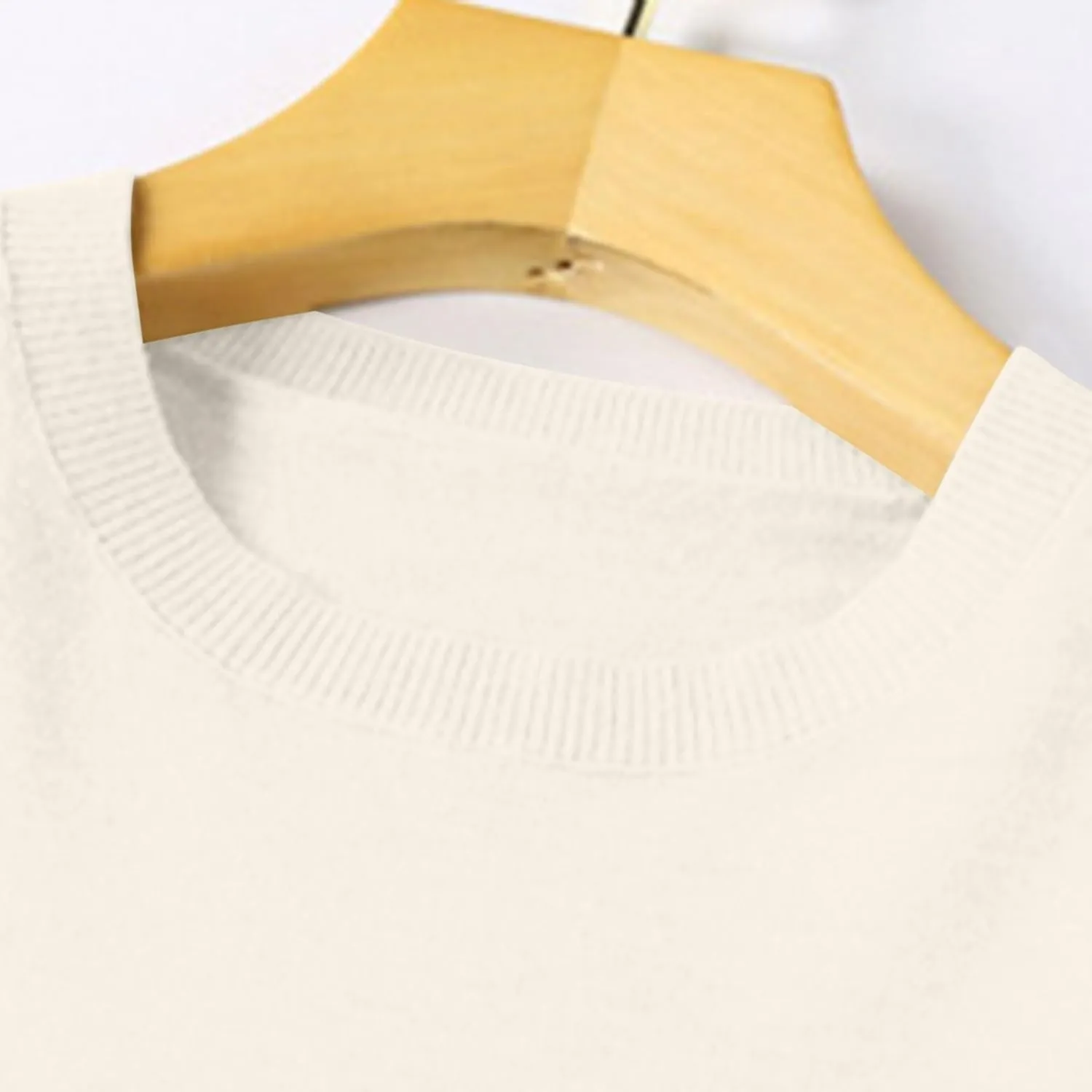 Tops for Women Loose Chunky Wool Knit Sweater Crewneck Fashion Soft Warm Sweater Fall and Winter Long Sleeve Pullover