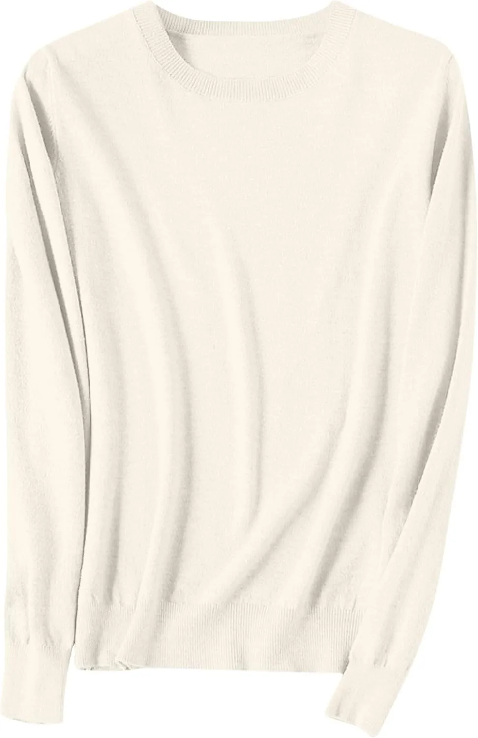 Tops for Women Loose Chunky Wool Knit Sweater Crewneck Fashion Soft Warm Sweater Fall and Winter Long Sleeve Pullover