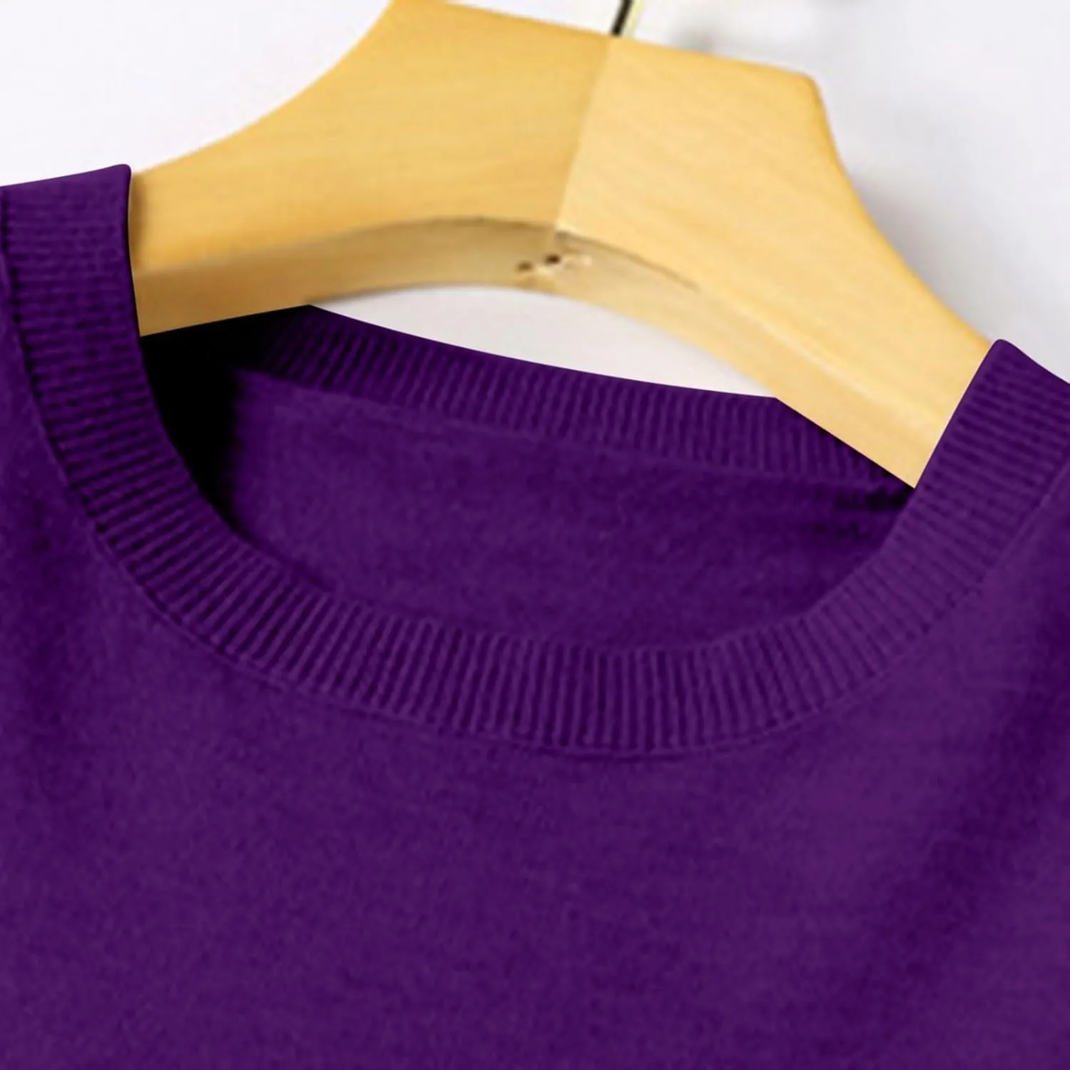 Tops for Women Loose Chunky Wool Knit Sweater Crewneck Fashion Soft Warm Sweater Fall and Winter Long Sleeve Pullover