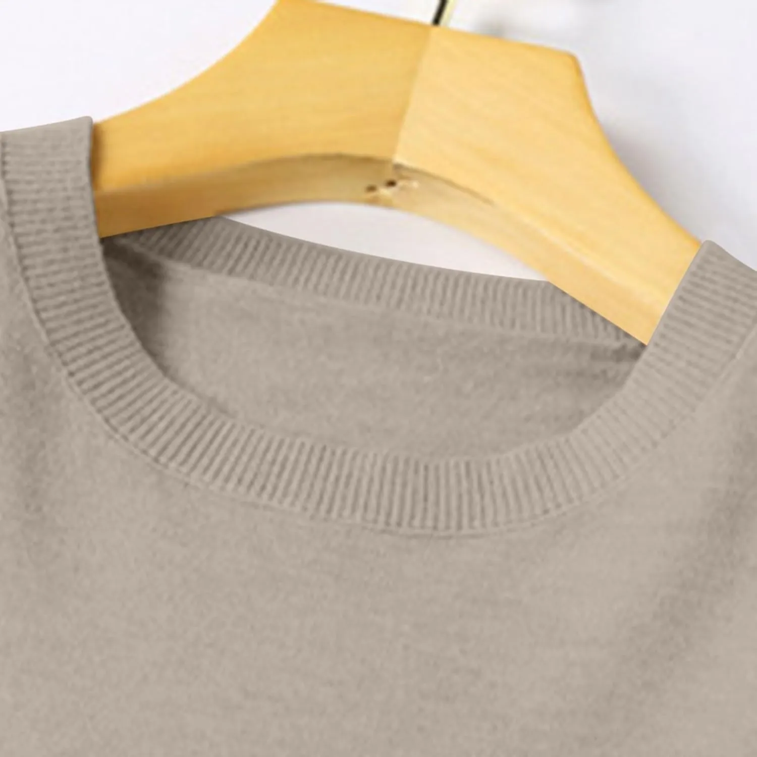 Tops for Women Loose Chunky Wool Knit Sweater Crewneck Fashion Soft Warm Sweater Fall and Winter Long Sleeve Pullover