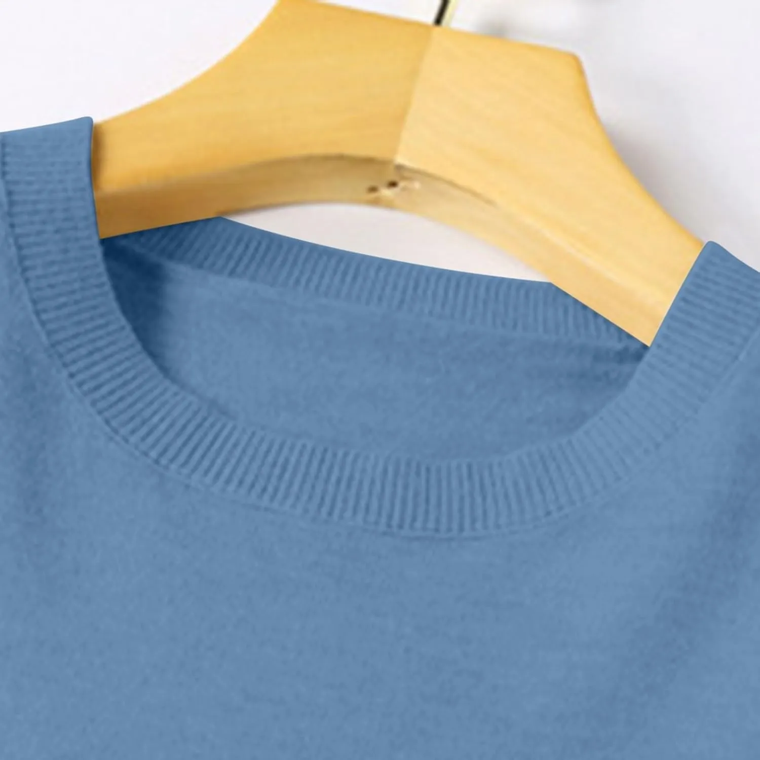 Tops for Women Loose Chunky Wool Knit Sweater Crewneck Fashion Soft Warm Sweater Fall and Winter Long Sleeve Pullover