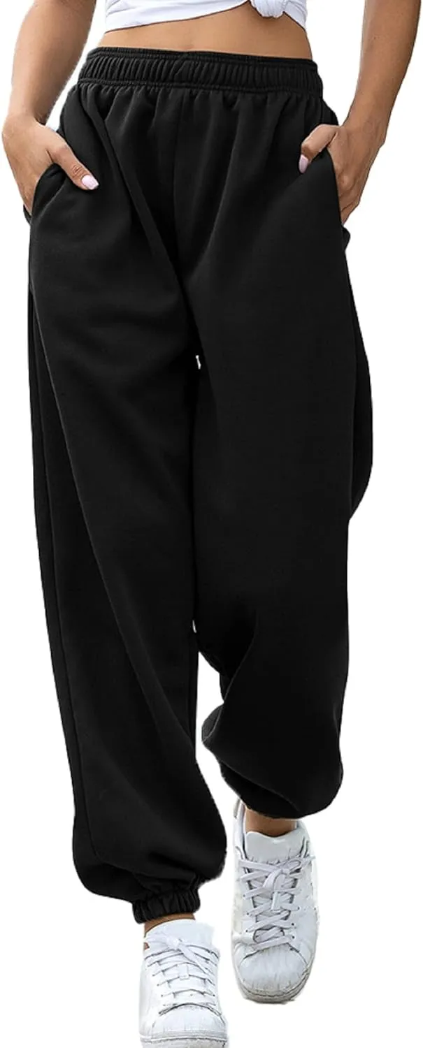 TSMNZMU Womens Cinch Bottom Sweatpants Fit Lounge Trousers with Pockets High Waist Jogger Pants for Gym Sporty Athletic