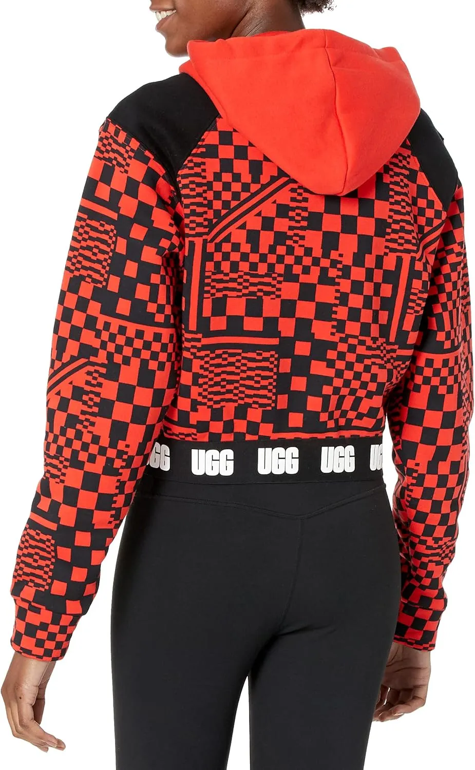 UGG Women's Mallory Cropped Hoodie Checks