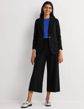 Unlined Jersey Blazer-Black