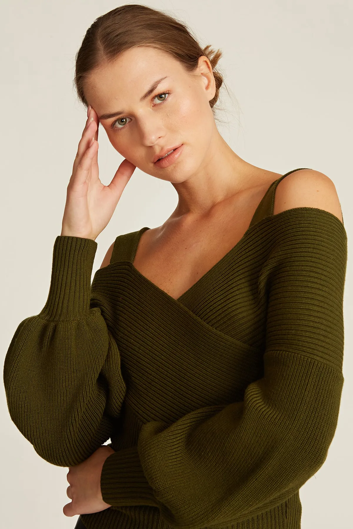 Violetta Off Shoulder Wool Sweater