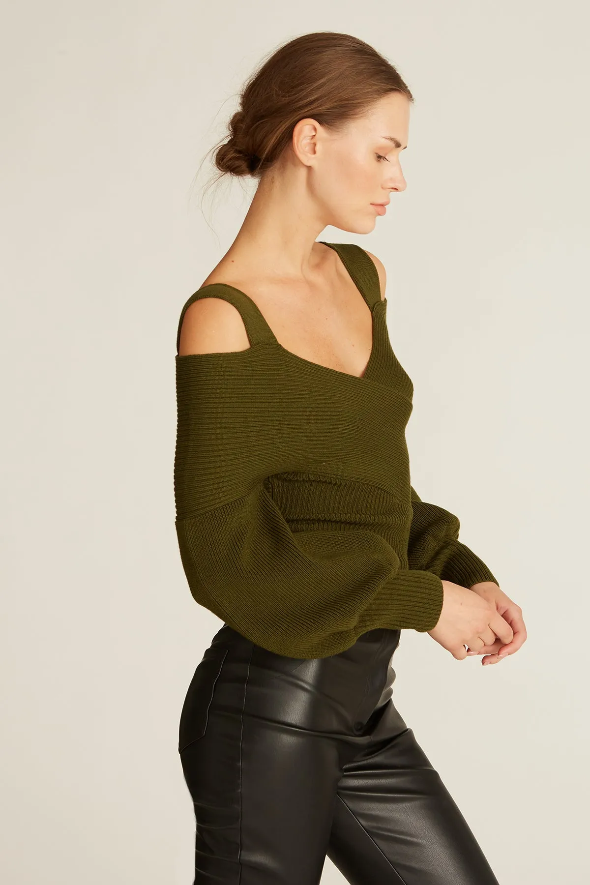 Violetta Off Shoulder Wool Sweater