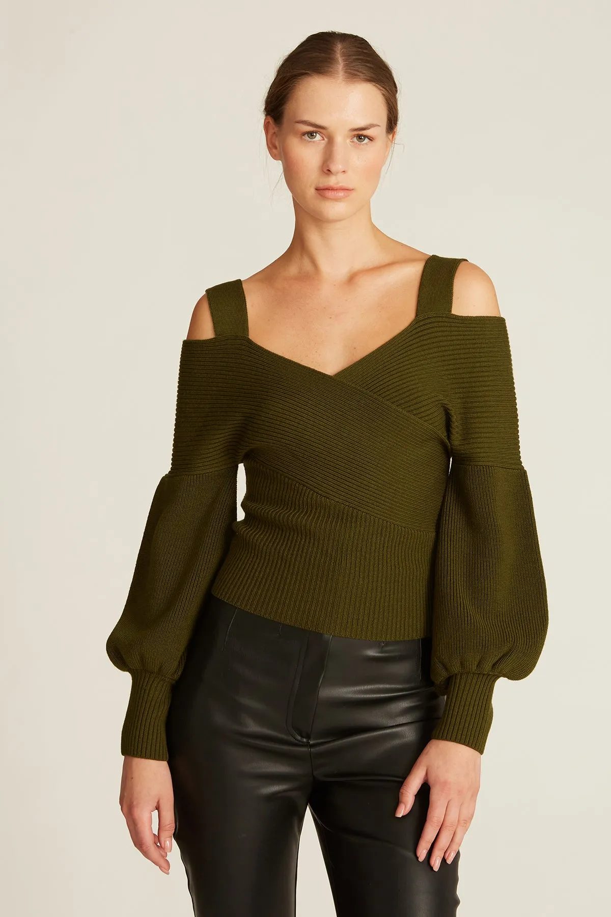 Violetta Off Shoulder Wool Sweater