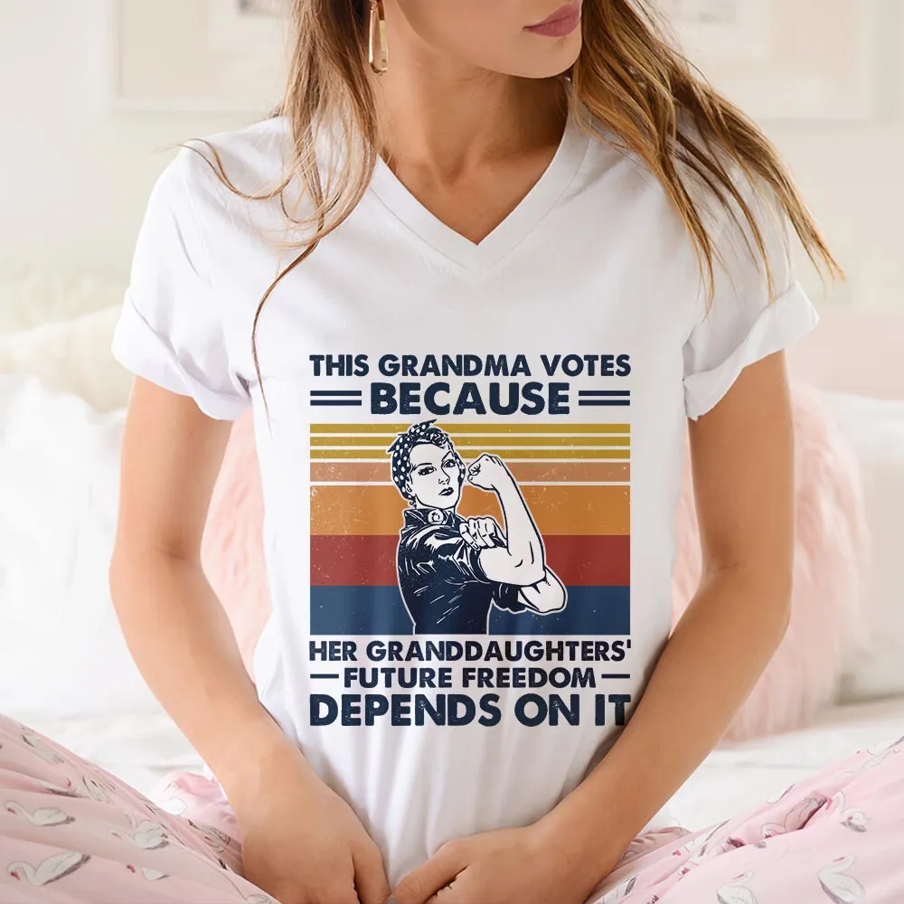 Women's V-neck T-shirt TSVW573