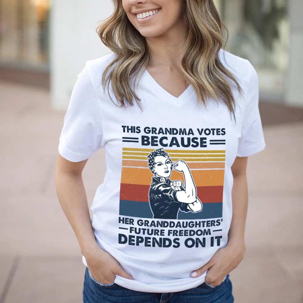 Women's V-neck T-shirt TSVW573