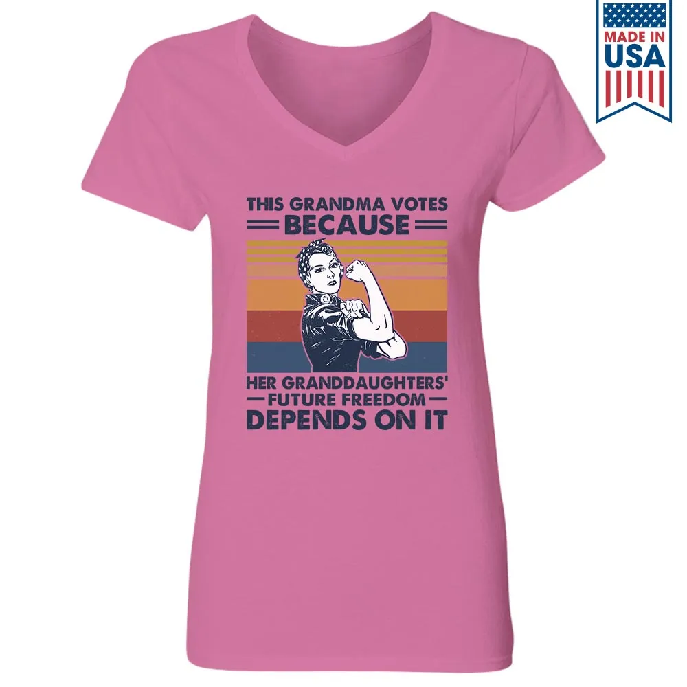 Women's V-neck T-shirt TSVW573