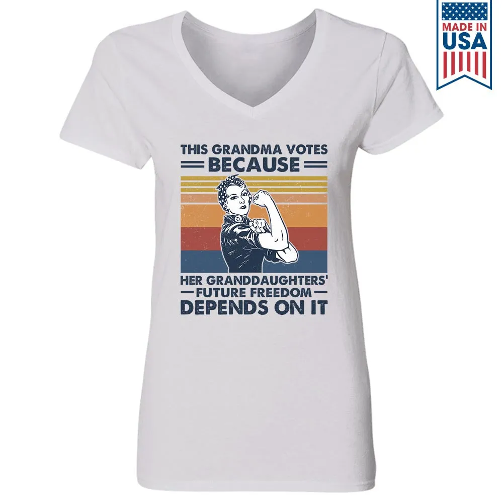 Women's V-neck T-shirt TSVW573