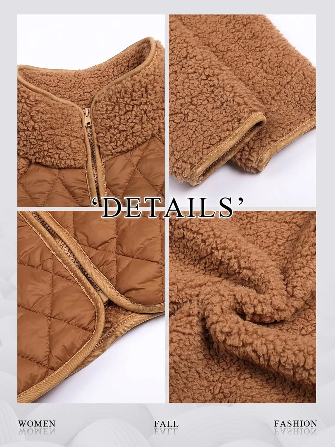 Ytfsrukp Womens Fall Quilted Bomber Jacket Long Sleeve Outerwear Trendy Casual Winter Down Coats Lightweight Puffer Jackets